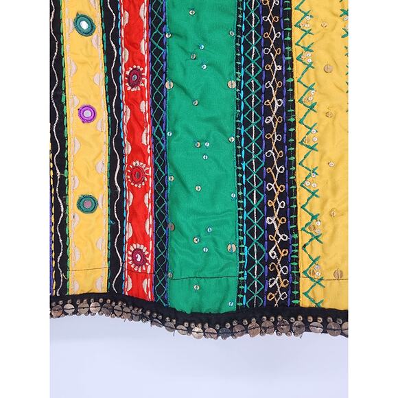 Chico’s Colorful Embroidered Boho Mirror Jacket Multicolor Size Large - Picture 10 of 14